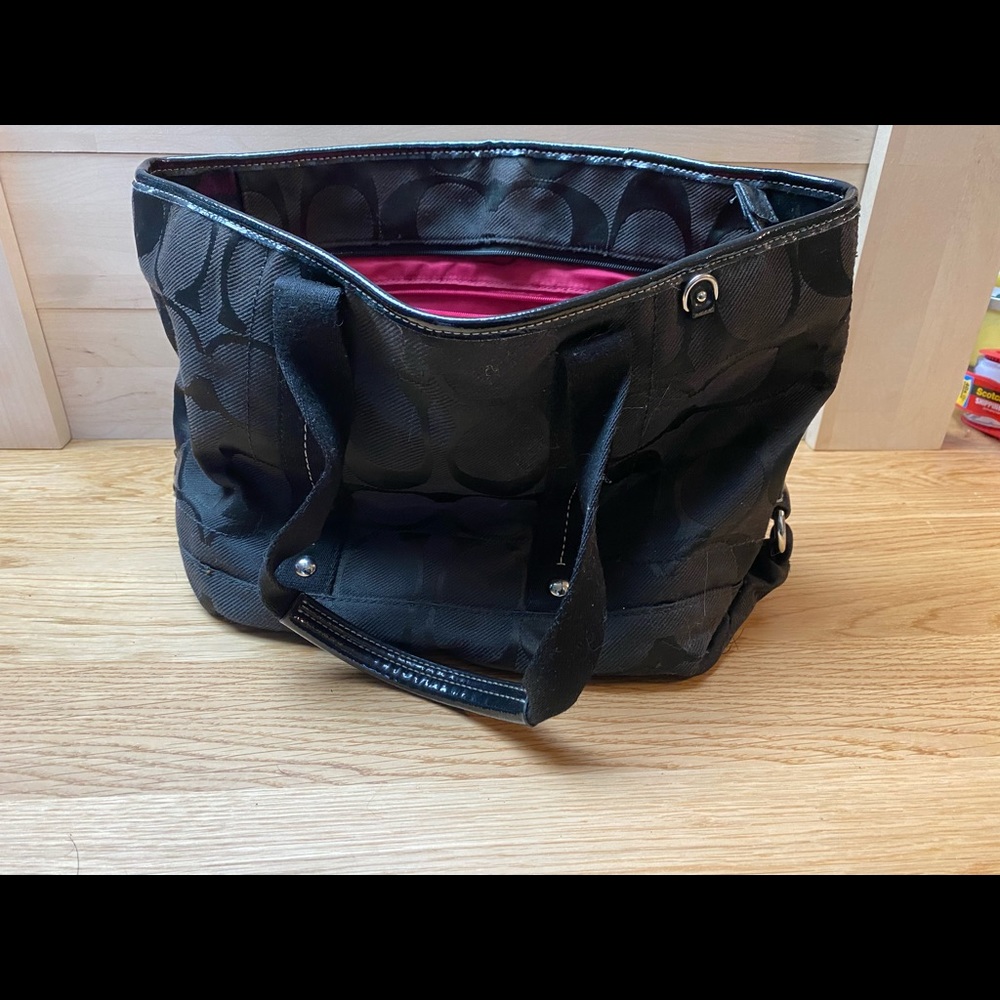 Black coach tote. Used.